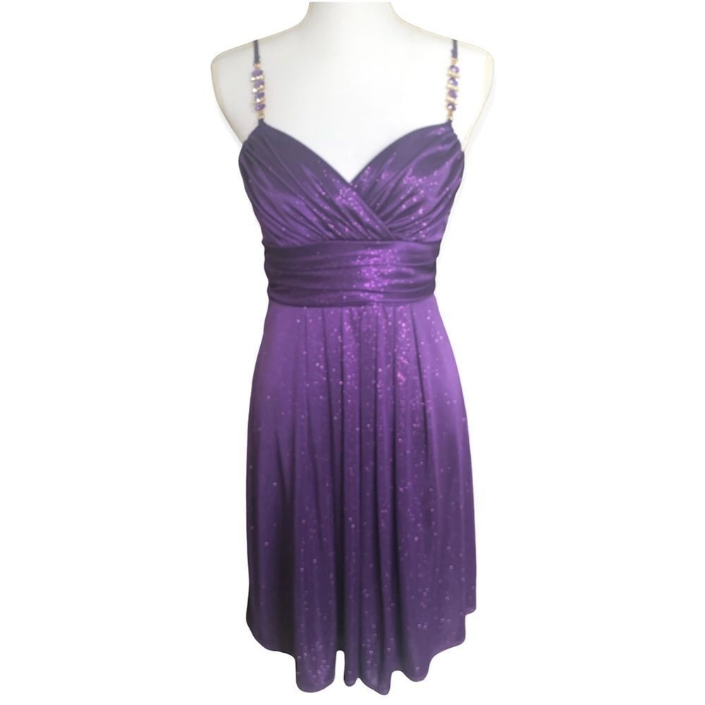 City Triangles Shimmering Medium Purple Dress